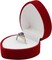 Ring Box, Velvet Ring Storage Box Exquisite Ring Jewelry Box with Heart Shaped, Single-seat Ring Gift Box for Proposals, Engagements, Weddings (red)